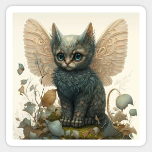 Cute angel cat artwork Sticker